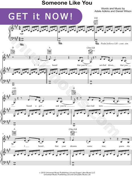 adele, someone like you, sheet music, piano score, download sheet music, piano notes for download, piano tutorial, lessons, learn to play